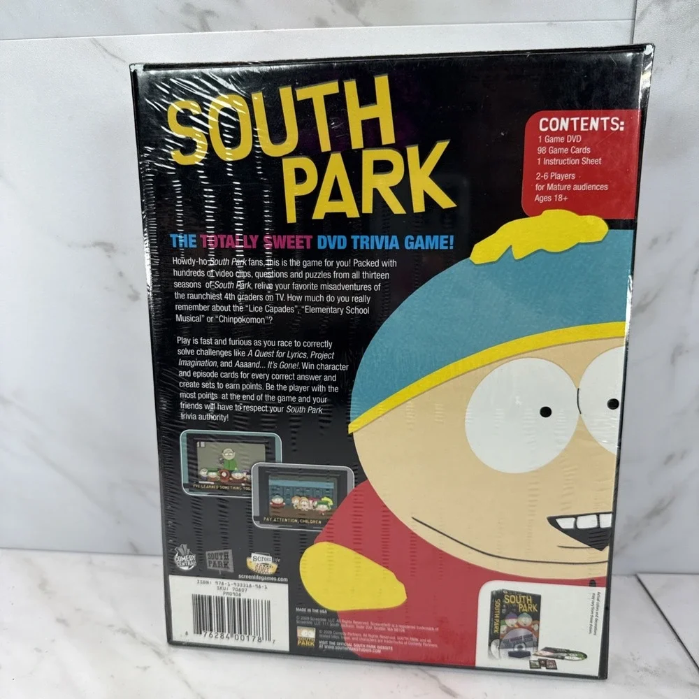 South Park The Totally Sweet DVD Trivia Game New 2009 Screenlife 18+ Mature